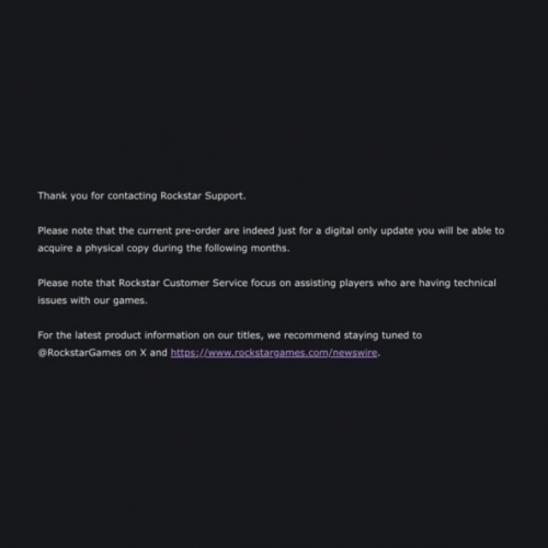 СМИ: у Rockstar Games пока нет планов на выпуск дисков с GTA VI